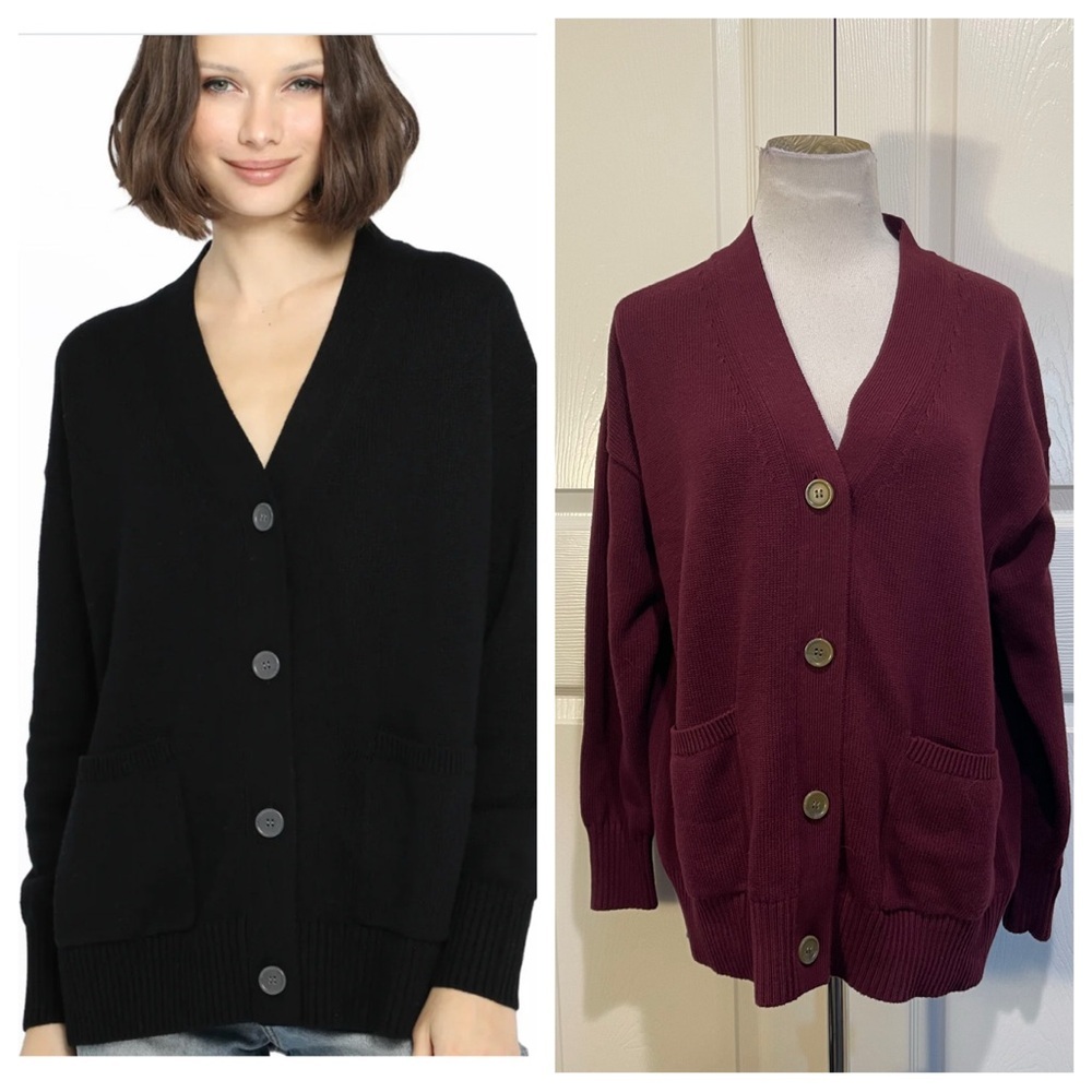 NWT! MINNIE ROSE Cotton Cashmere Oversize Cardigan